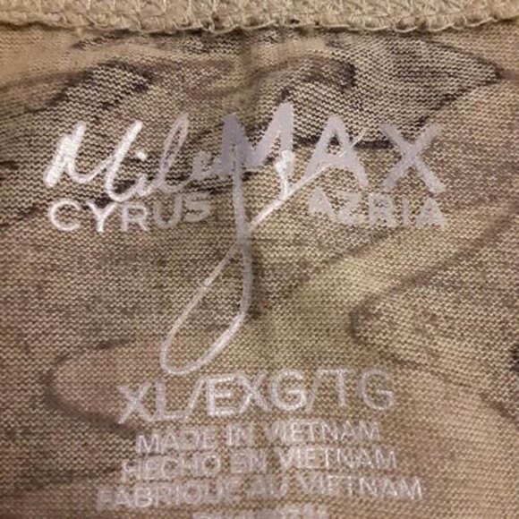 Miley Cyrus Max Azria Long Sleeve XL Camouflage Lightweight T-Shirt - Picture 4 of 7